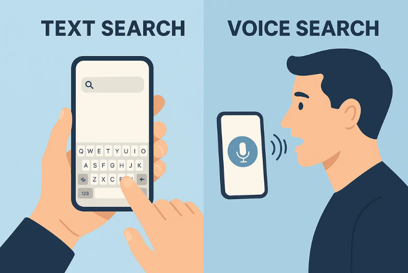 Traditional Text Search and Voice Search