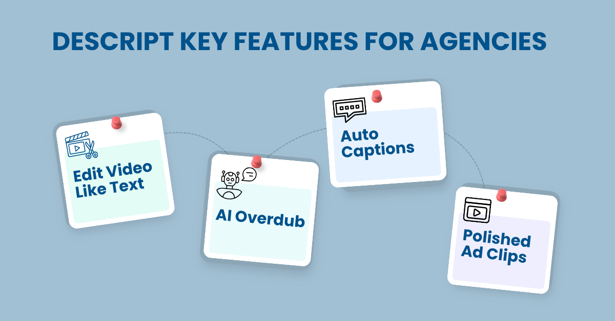 Descript AI Key features for agencies