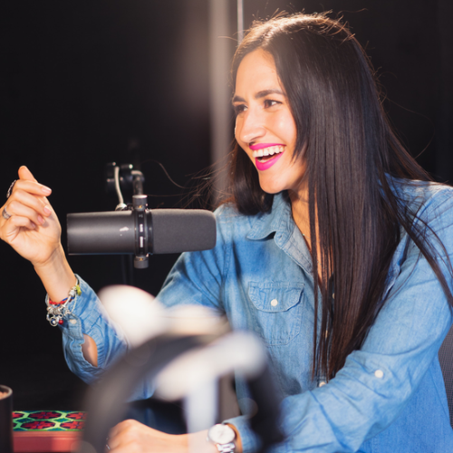 Podcast Host Recording